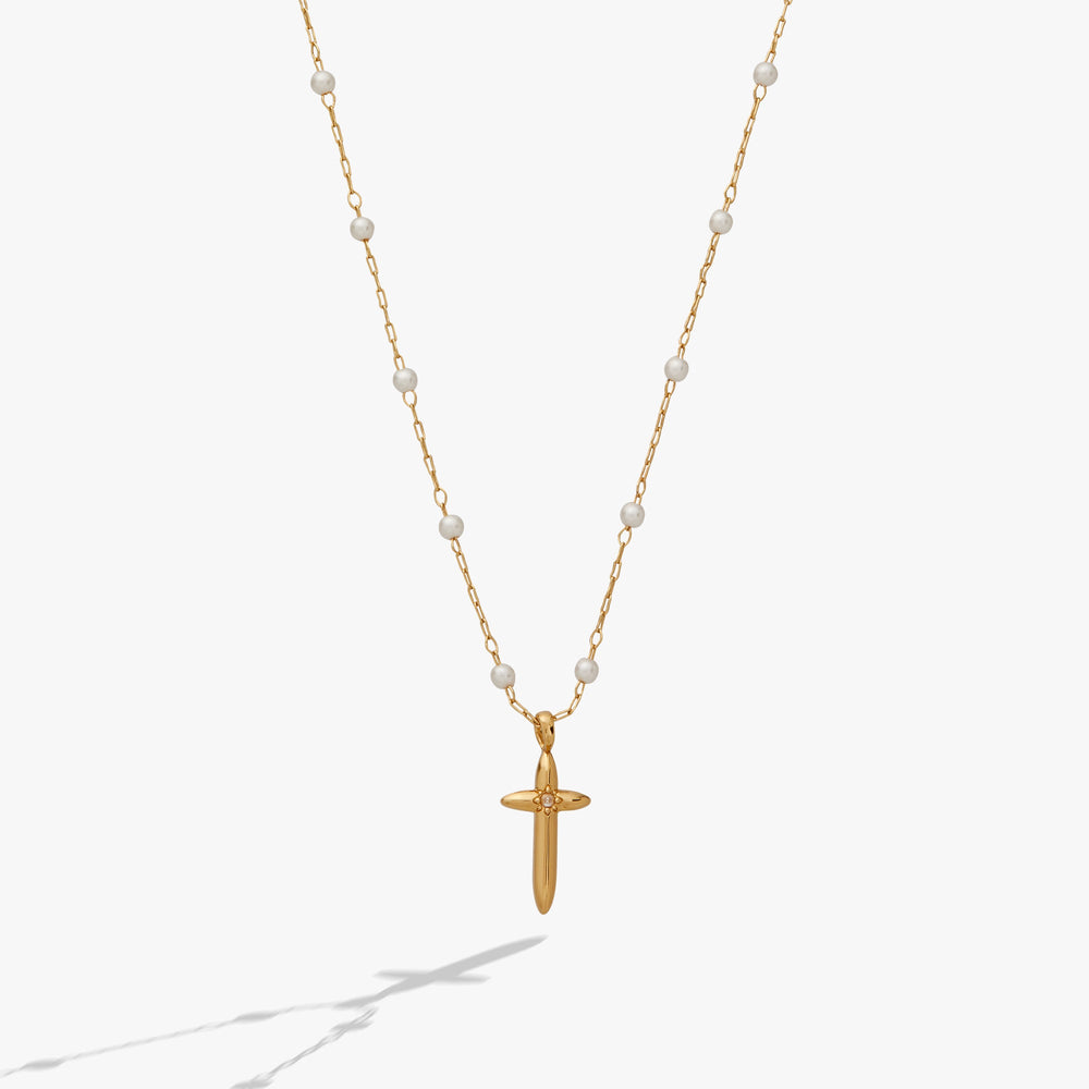 Cross Philippians 4:13 Pendant Necklace Gold | Alex and Ani
