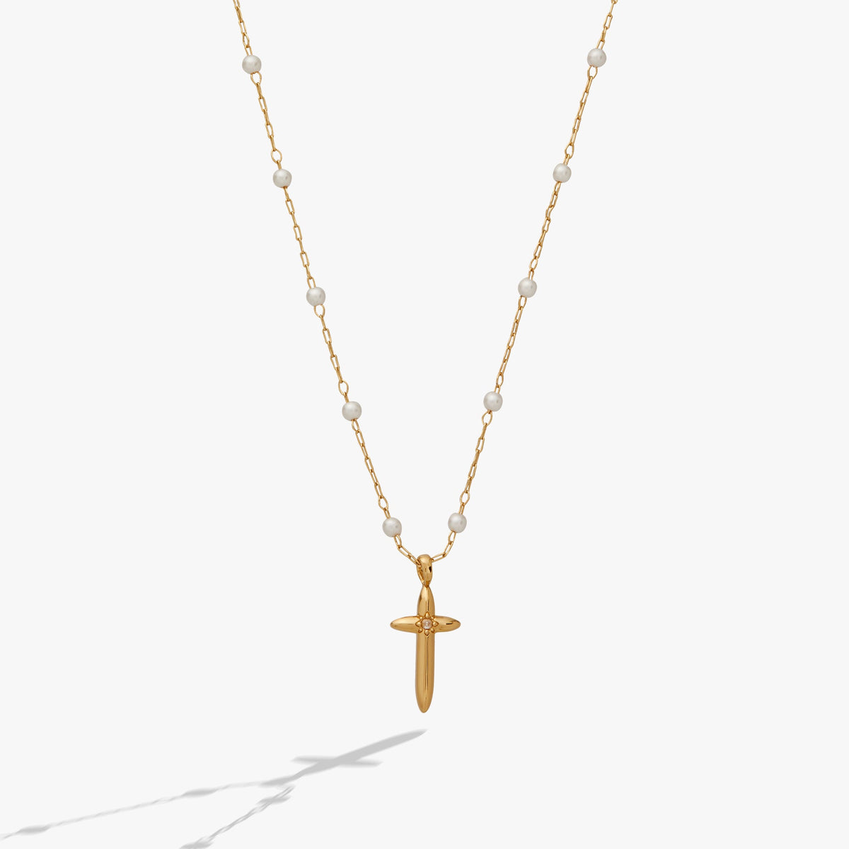 Cross Philippians 4:13 Pendant Necklace Gold | Alex and Ani