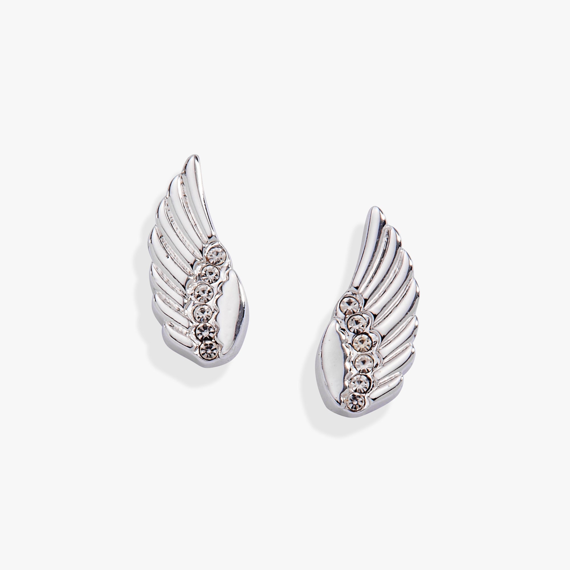 Faith Wing Stud Earrings Silver | Alex and Ani