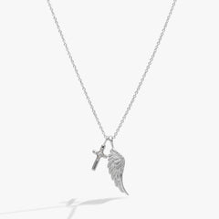 Faith Duo Charm Necklace Silver | Alex and Ani