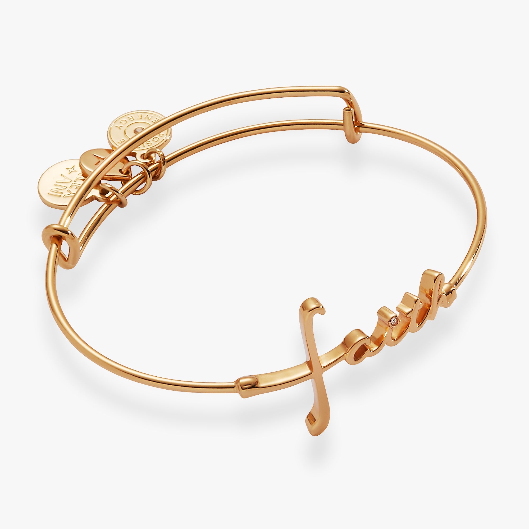 Faith In-Line Bracelet Gold | Alex and Ani
