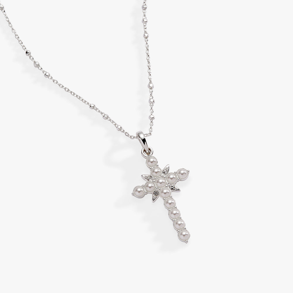Divine Guides Cross Pendant Necklace Gold | Alex and Ani