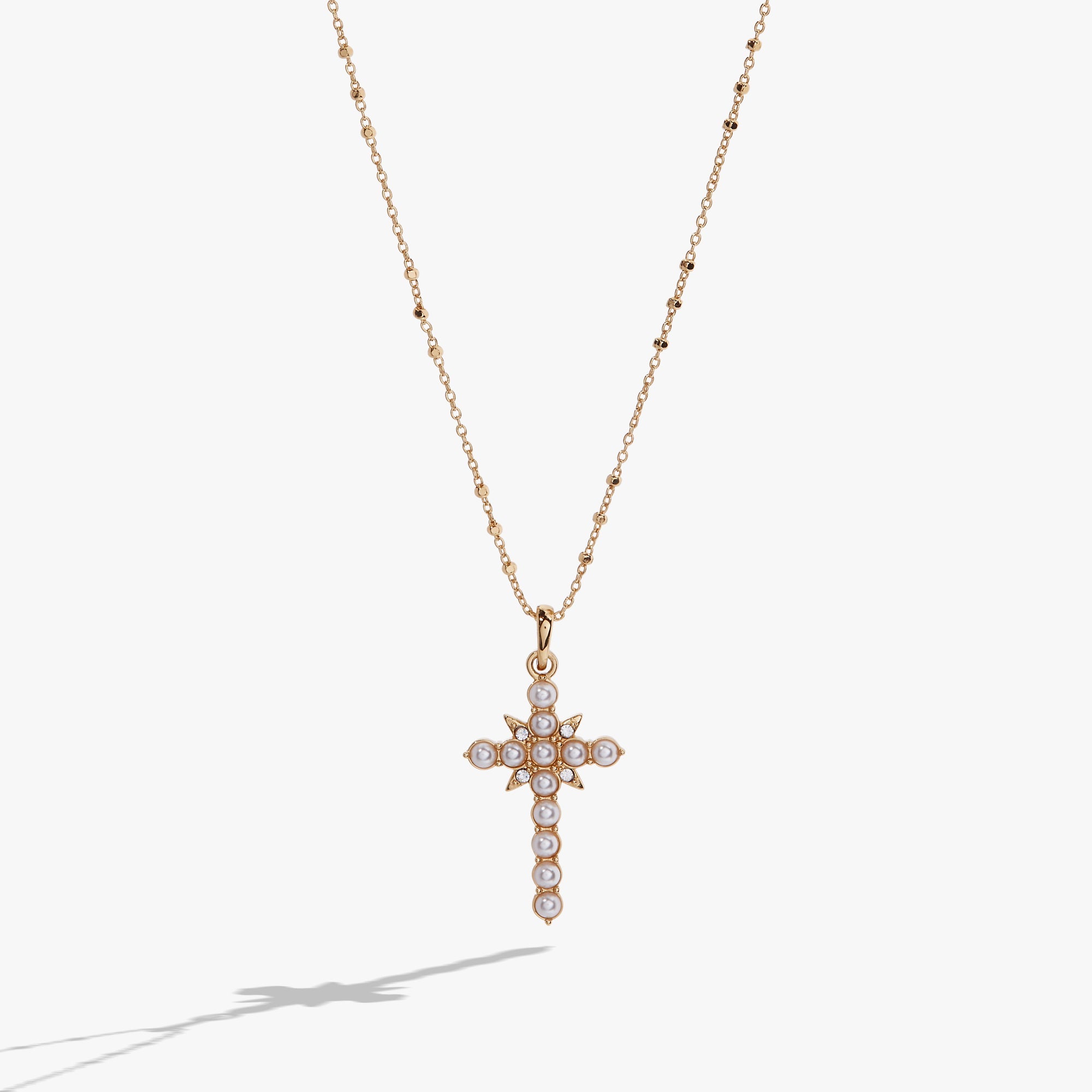 Divine Guides Cross Pendant Necklace Gold | Alex and Ani