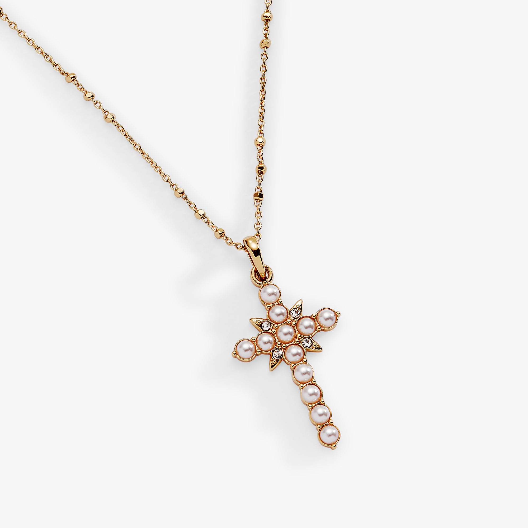 Divine Guides Cross Pendant Necklace Gold | Alex and Ani