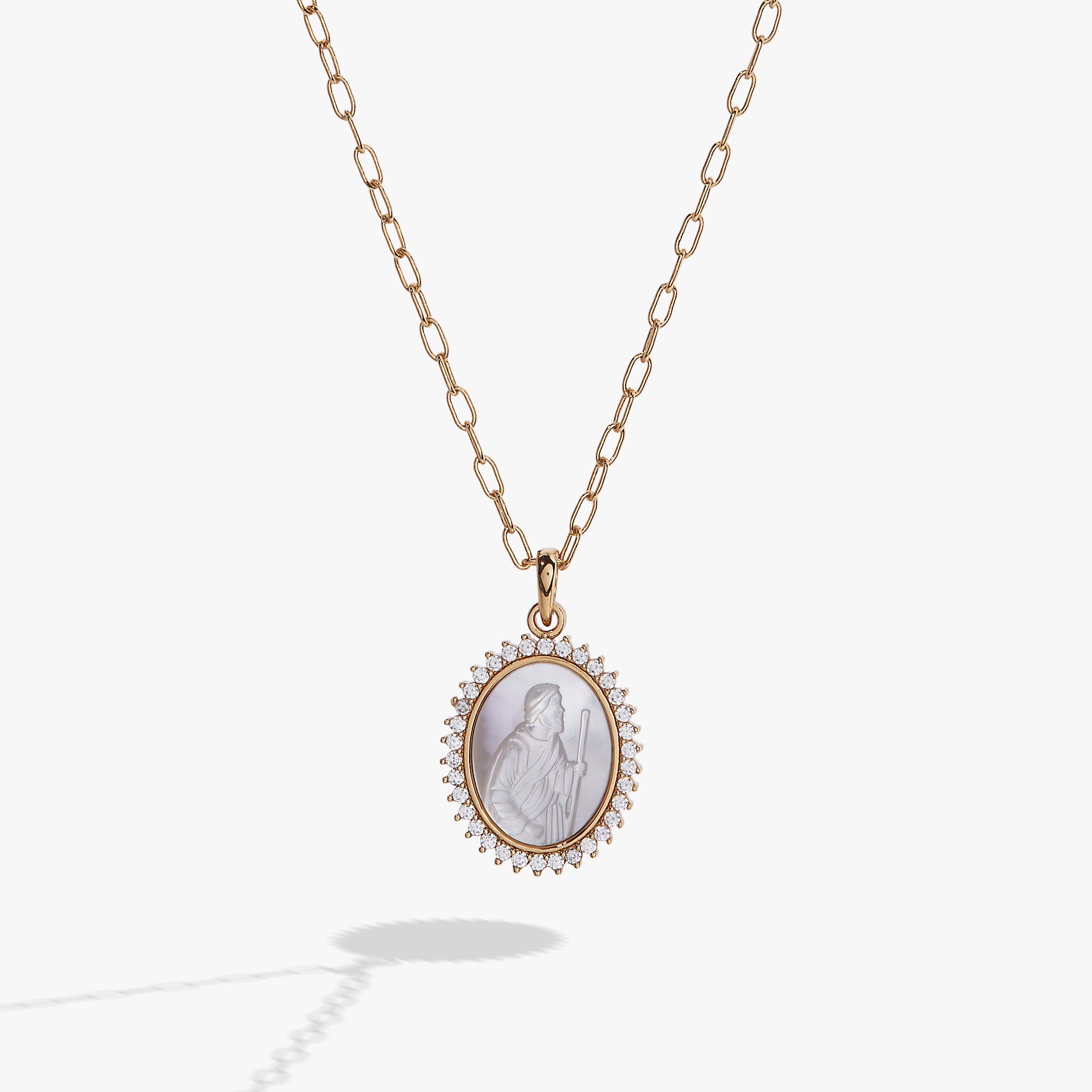 Divine Guides St. Christopher Pendant Necklace Gold | Alex and Ani