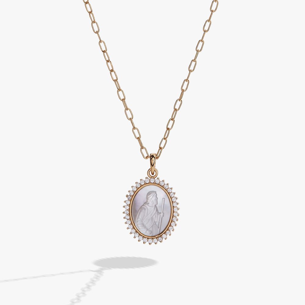 Divine Guides St. Christopher Pendant Necklace Gold | Alex and Ani