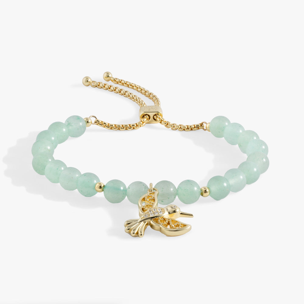 Hummingbird Gemstone Bolo Bracelet Gold | Alex and Ani