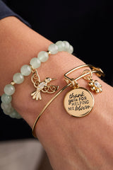 Hummingbird Gemstone Bolo Bracelet Gold | Alex and Ani