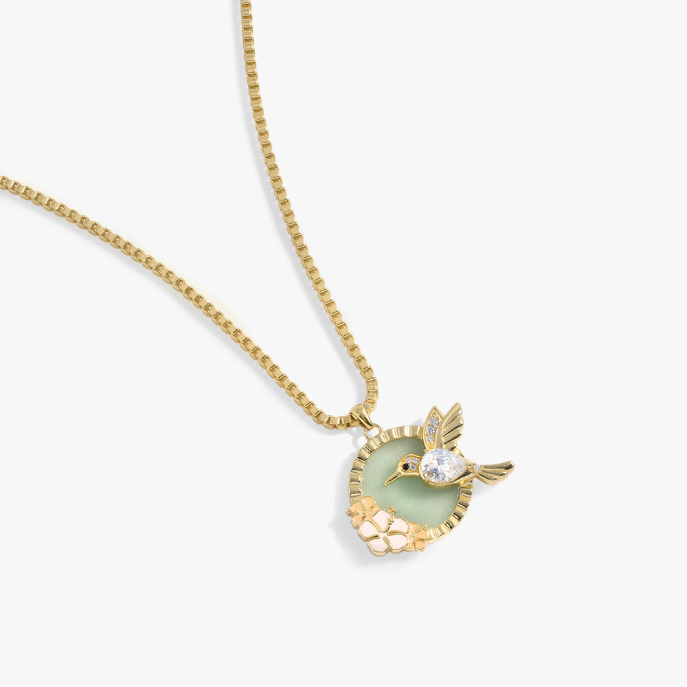 Hummingbird Gemstone Pendant Necklace Gold | Alex and Ani