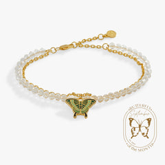 Emerald Swallowtail Butterfly Charm Bracelet Gold | Alex and Ani