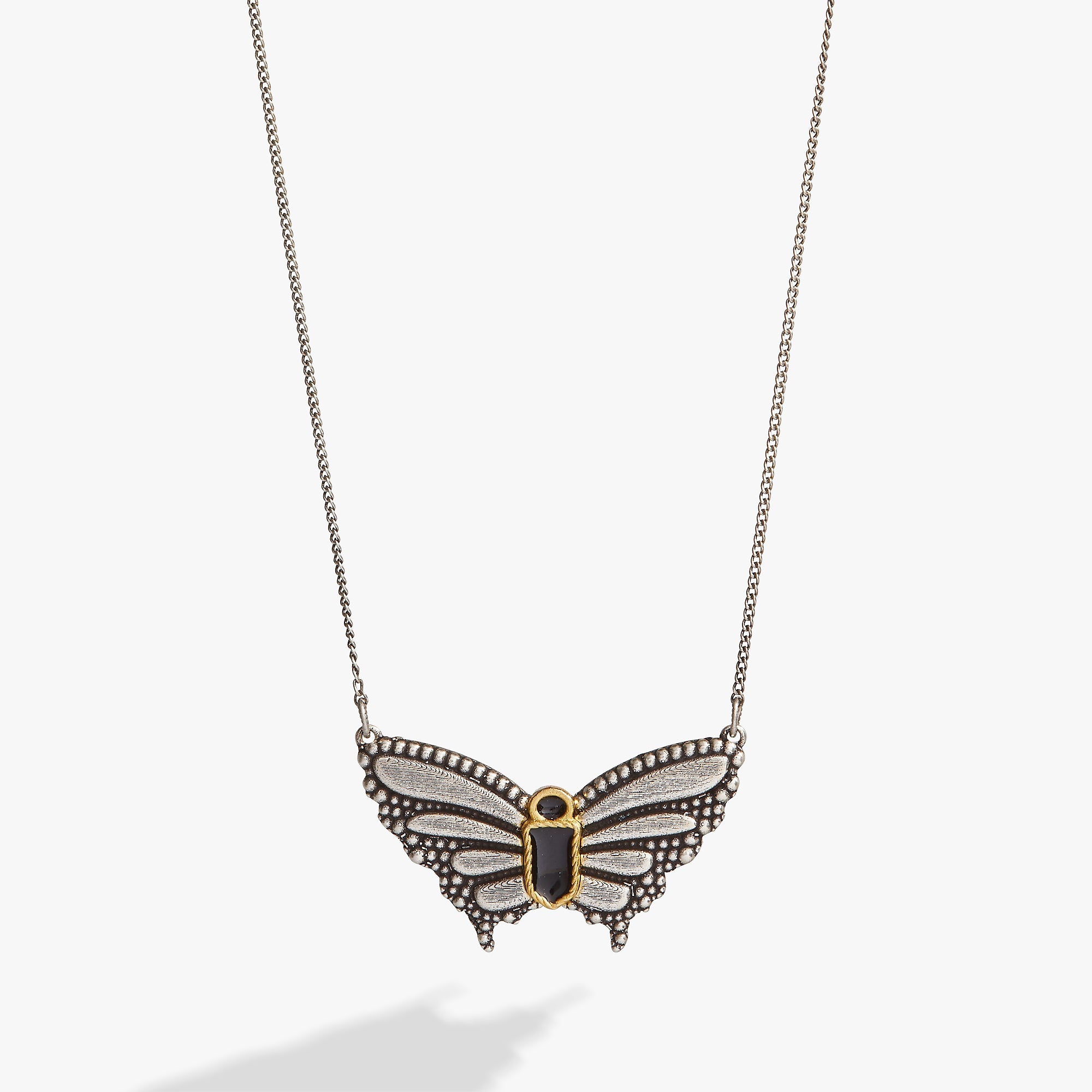 Antique Butterfly Necklace Two Tone | Alex and Ani