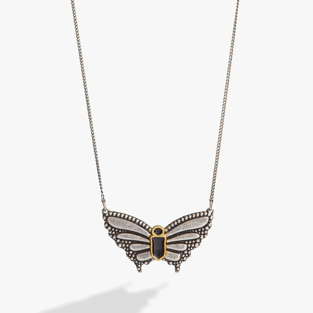 Antique Butterfly Necklace Two Tone | Alex and Ani