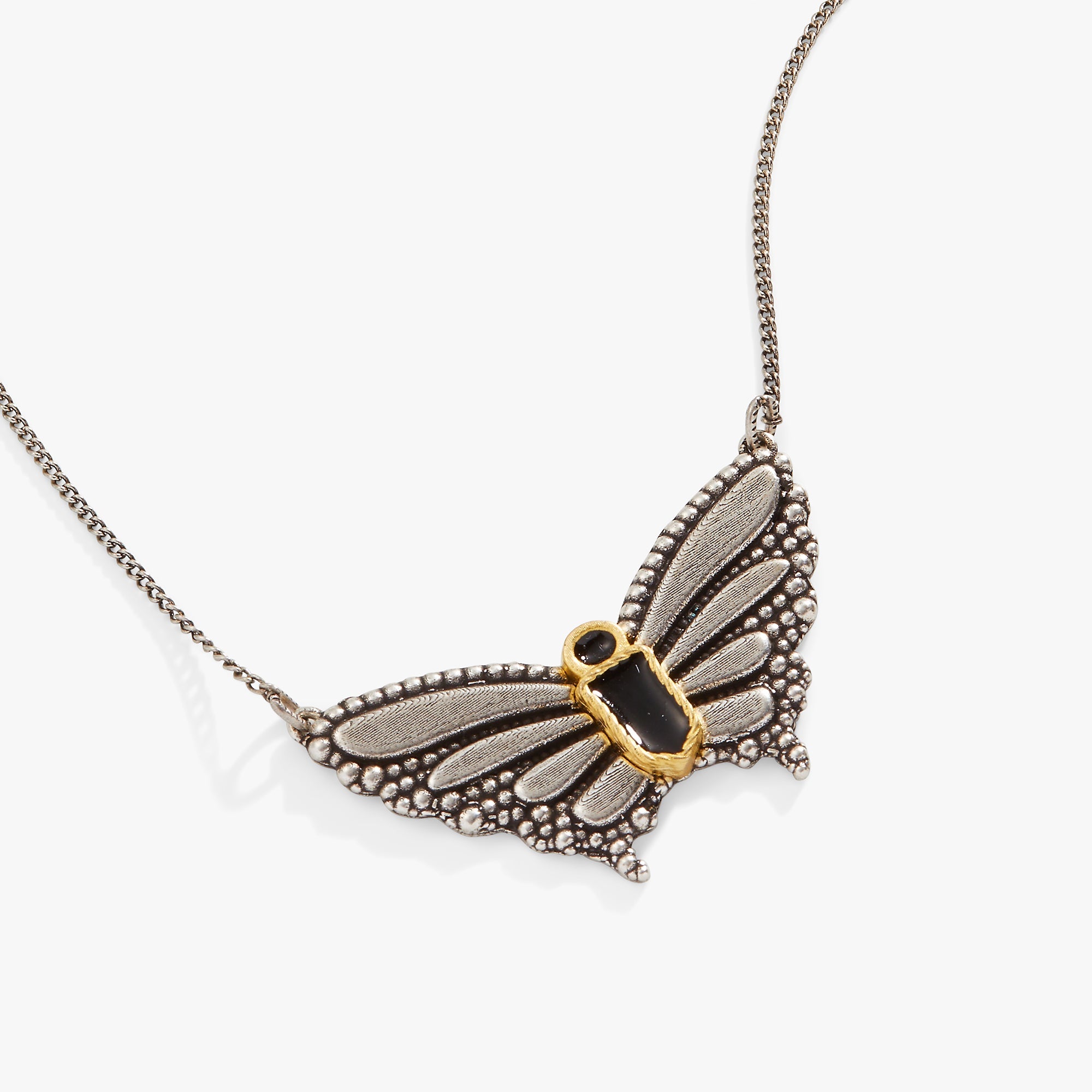 Antique Butterfly Necklace Two Tone | Alex and Ani