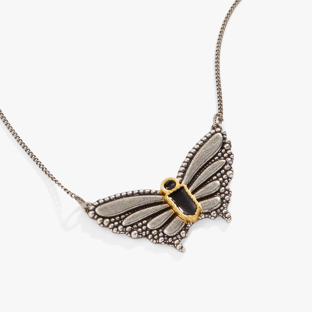 Antique Butterfly Necklace Two Tone | Alex and Ani