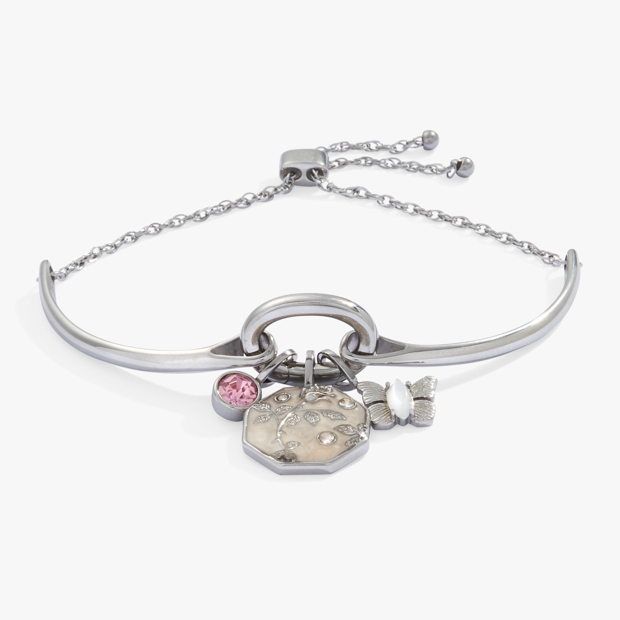 Transformation Trio Interchangeable Charm Bracelet Stainless Steel Silver | Alex and Ani