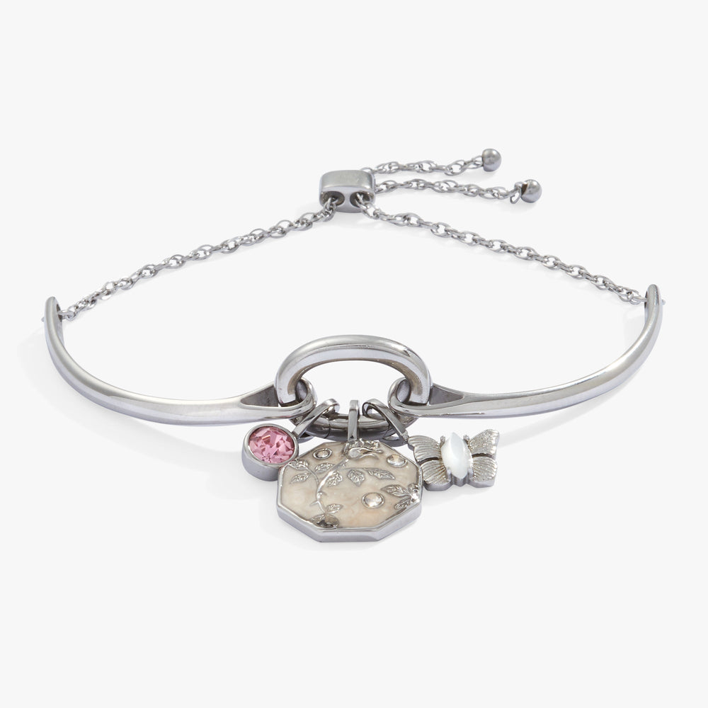 Transformation Trio Interchangeable Charm Bracelet Stainless Steel Silver | Alex and Ani