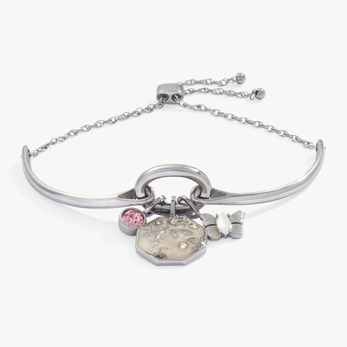 Transformation Trio Interchangeable Charm Bracelet Stainless Steel Silver | Alex and Ani