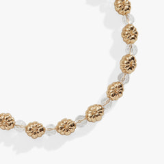 Pumpkin + Crystal Beaded Bangle Gold | Alex and Ani