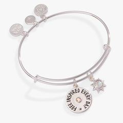 Feel Inspired Every Day' Mantra Charm Bangle
    
    
    
       Silver | Alex and Ani
