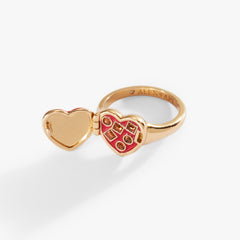 Box of Chocolate Locket Ring Gold | Alex and Ani