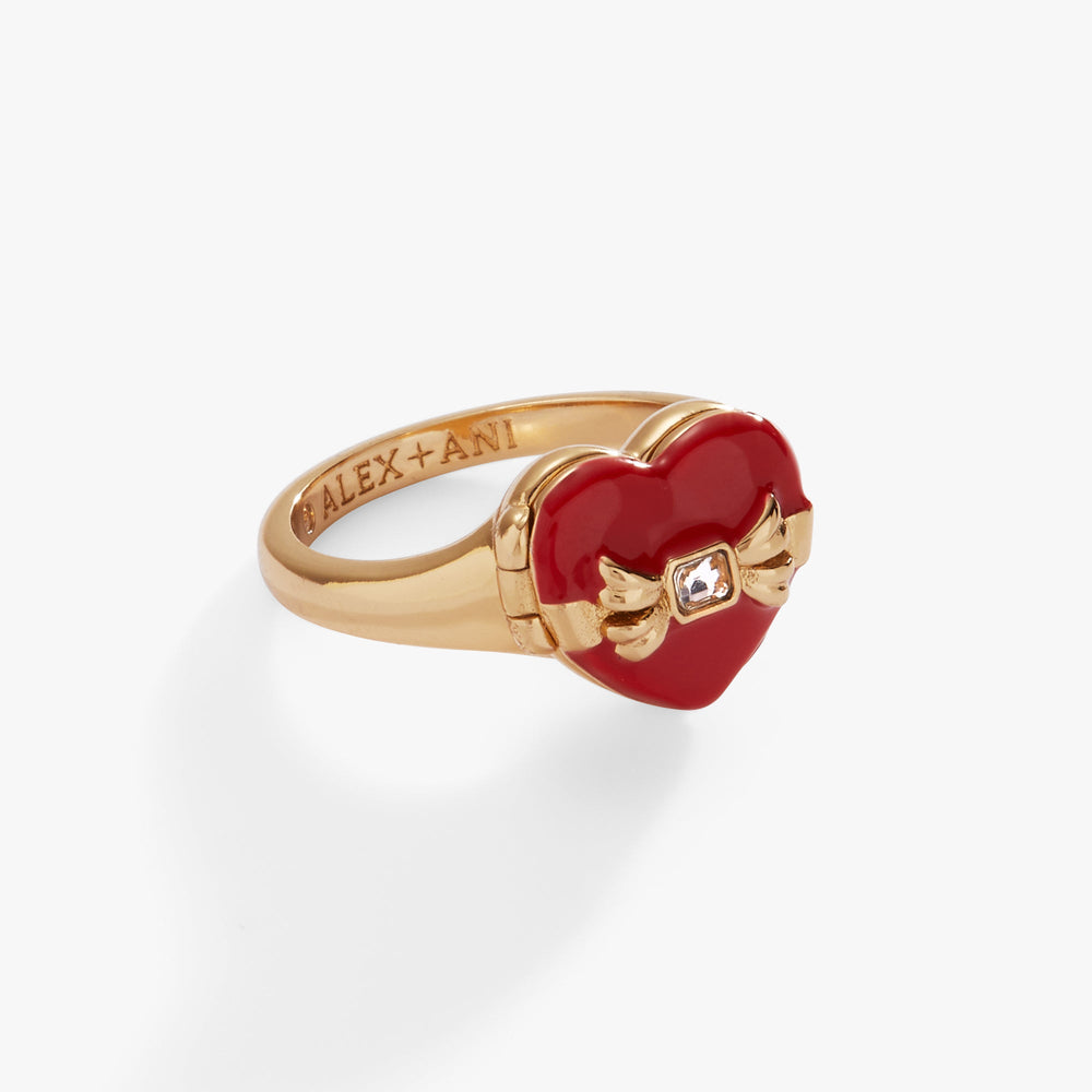 Box of Chocolate Locket Ring Gold | Alex and Ani