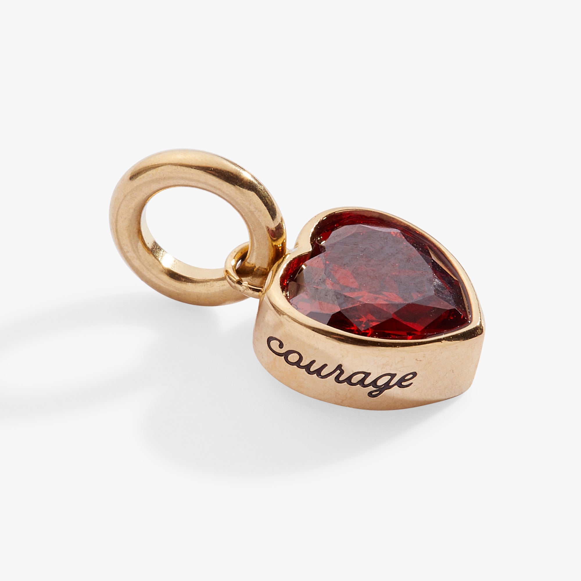 Courage' Heart Birthstone Charm-JAN Stainless Steel Gold | Alex and Ani