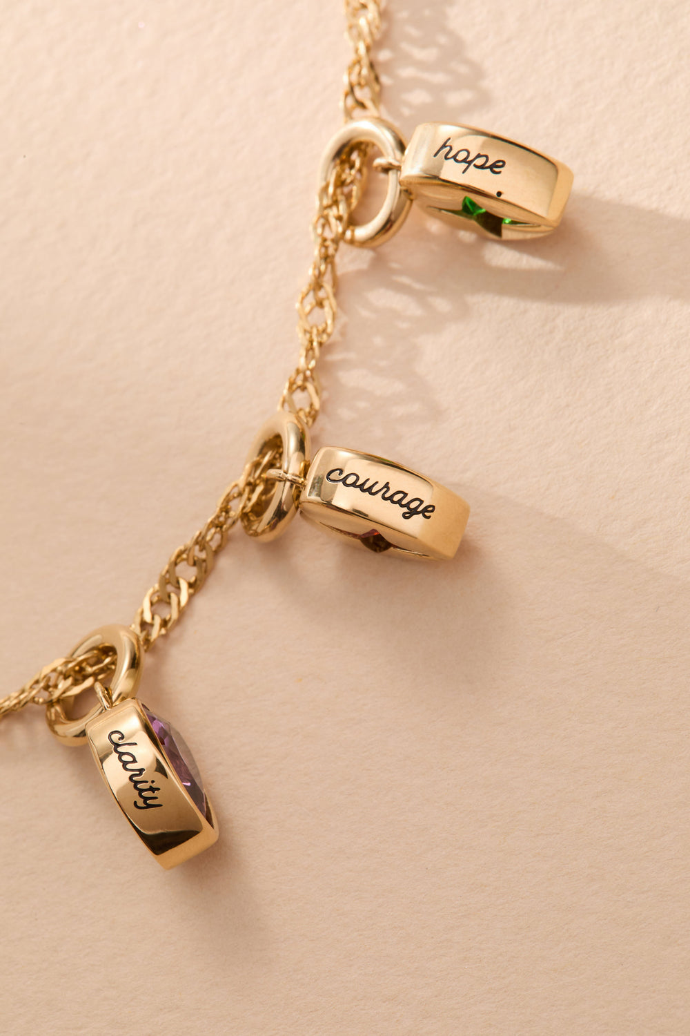 Courage' Heart Birthstone Charm-JAN Stainless Steel Gold | Alex and Ani