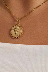 Cupid Engravable Pendant Stainless Steel Gold | Alex and Ani