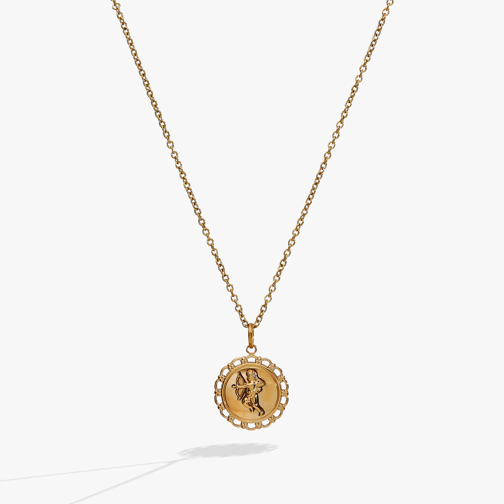 Cupid Engravable Pendant Stainless Steel Gold | Alex and Ani