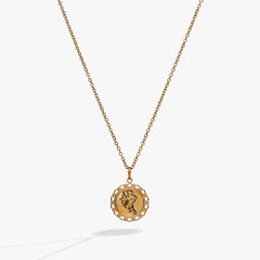 Cupid Engravable Pendant Stainless Steel Gold | Alex and Ani