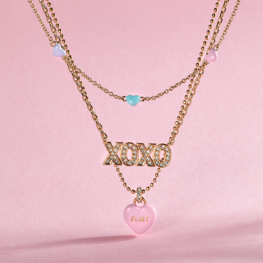 Sweet Hearts necklace- 3 strand Gold | Alex and Ani