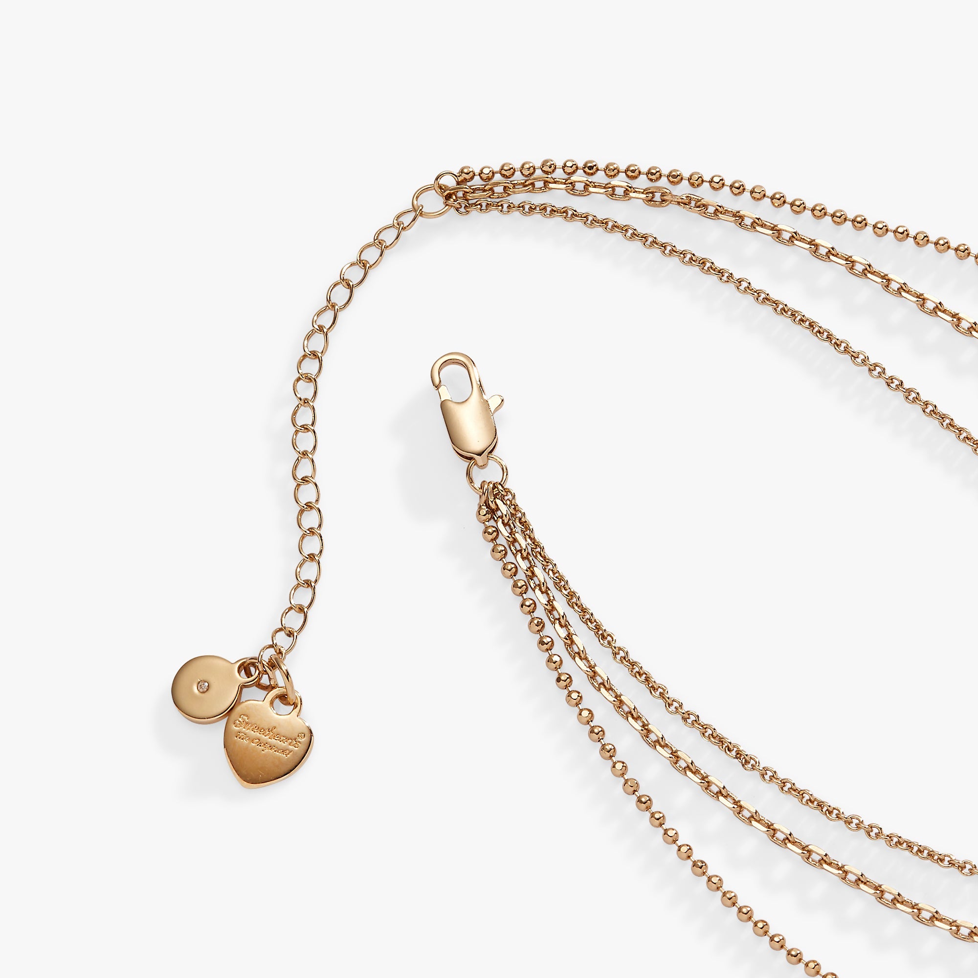 Sweet Hearts necklace- 3 strand Gold | Alex and Ani