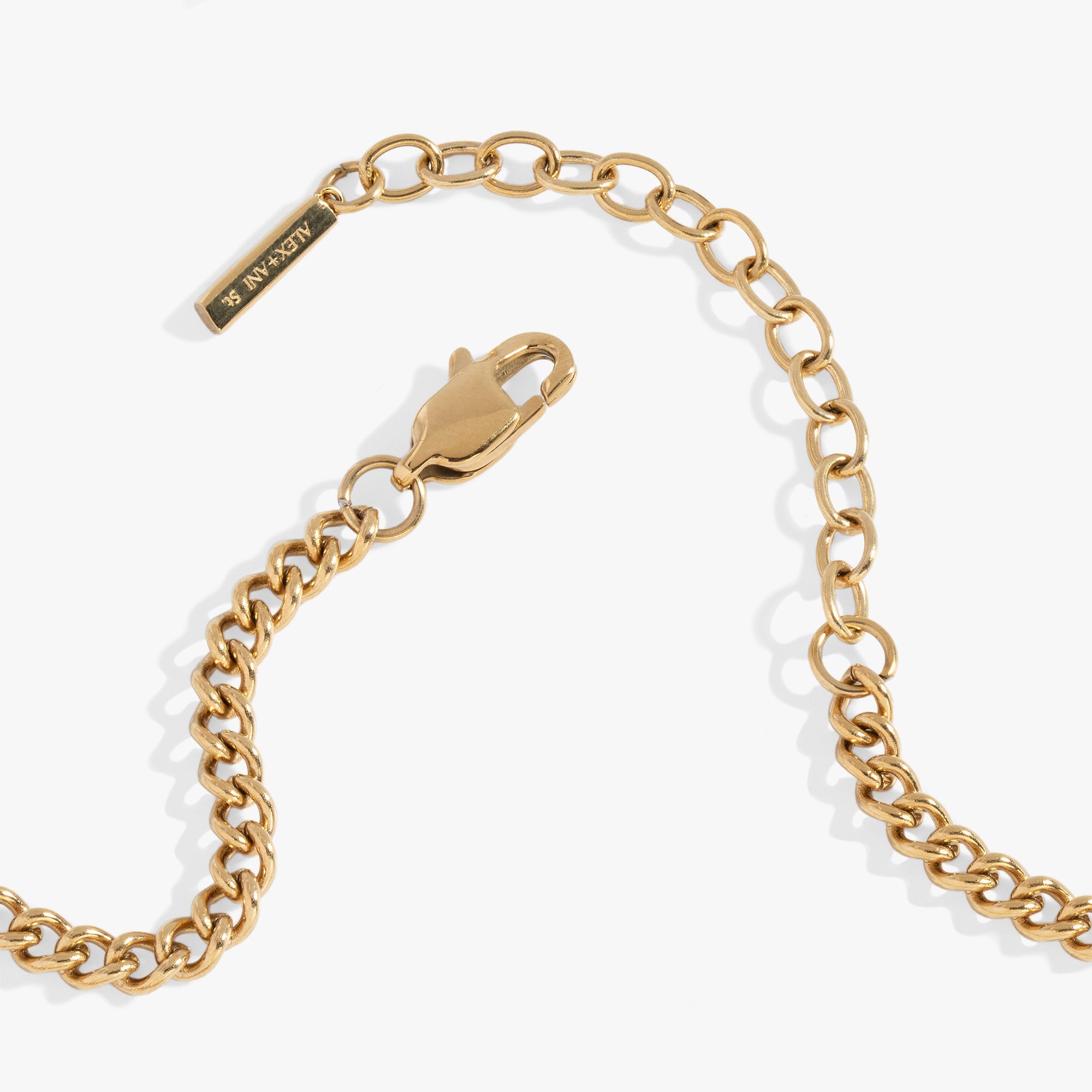 Oui/Non Heart Inline Bracelet Stainless Steel Gold | Alex and Ani