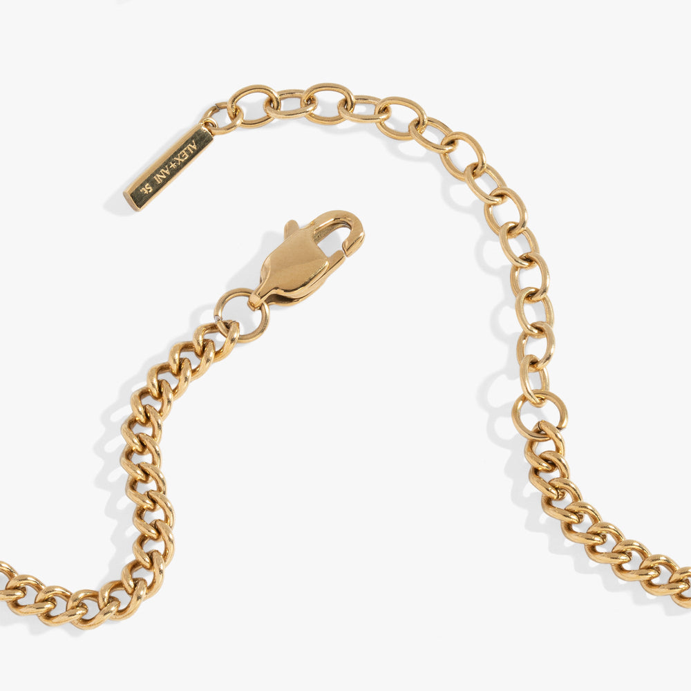 Oui/Non Heart Inline Bracelet Stainless Steel Gold | Alex and Ani
