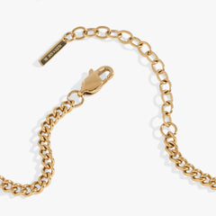 Oui/Non Heart Inline Bracelet Stainless Steel Gold | Alex and Ani