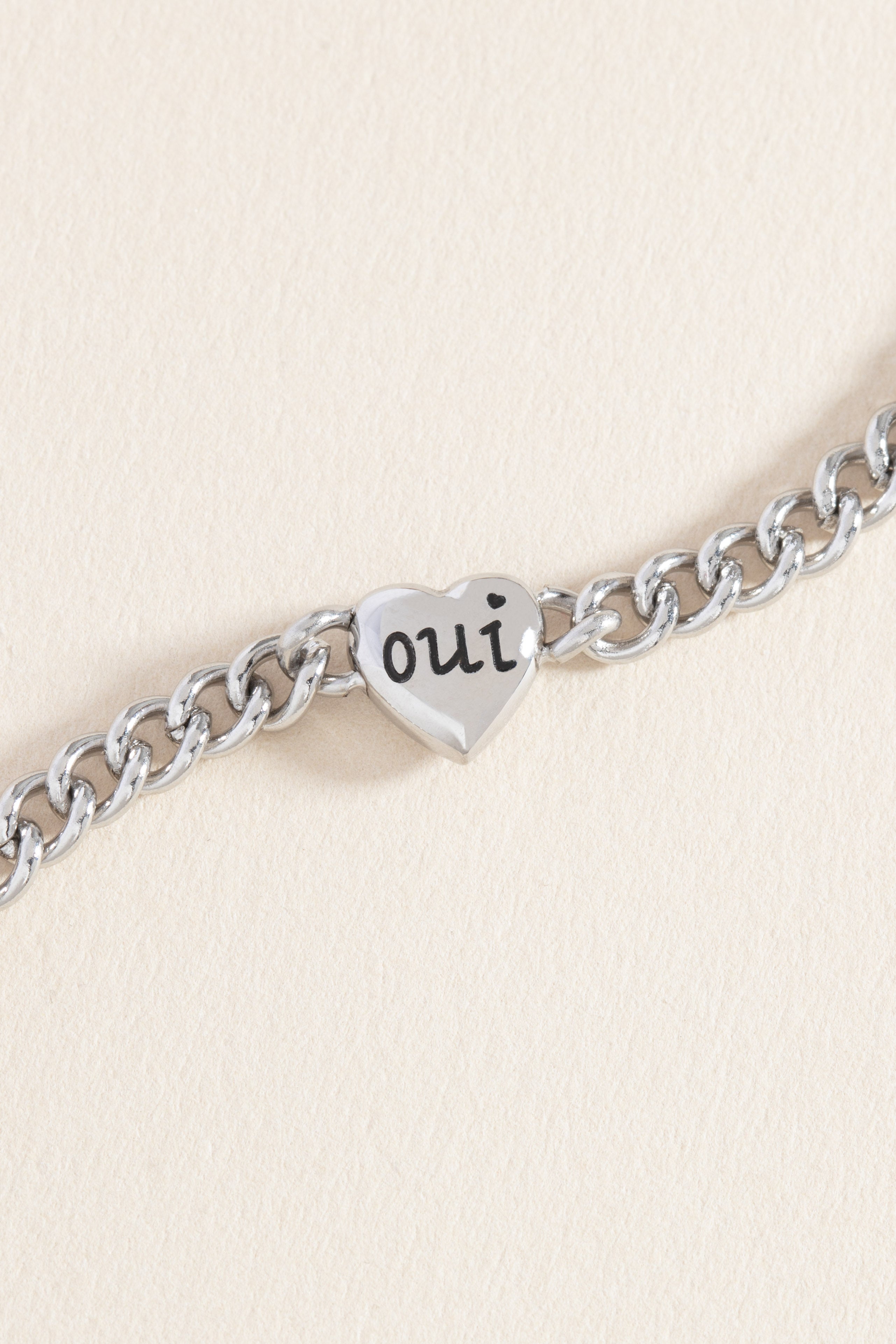 Oui/Non Heart Inline Bracelet Stainless Steel Gold | Alex and Ani