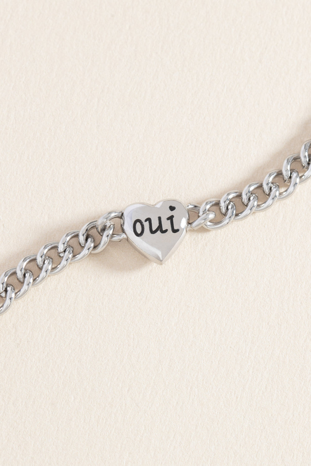 Oui/Non Heart Inline Bracelet Stainless Steel Gold | Alex and Ani