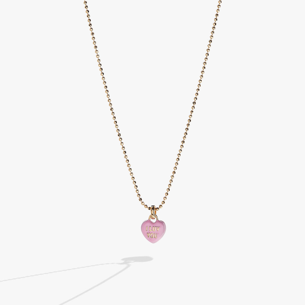 Sweethearts Tough Questions-neck I luv you Gold | Alex and Ani