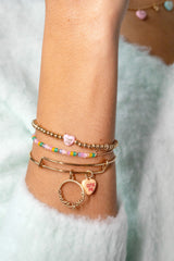 Sweet Hearts Tough Questions-stretch I luv you Gold | Alex and Ani