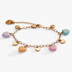 Sweethearts charm bracelet Gold | Alex and Ani
