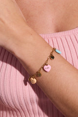 Sweethearts charm bracelet Gold | Alex and Ani
