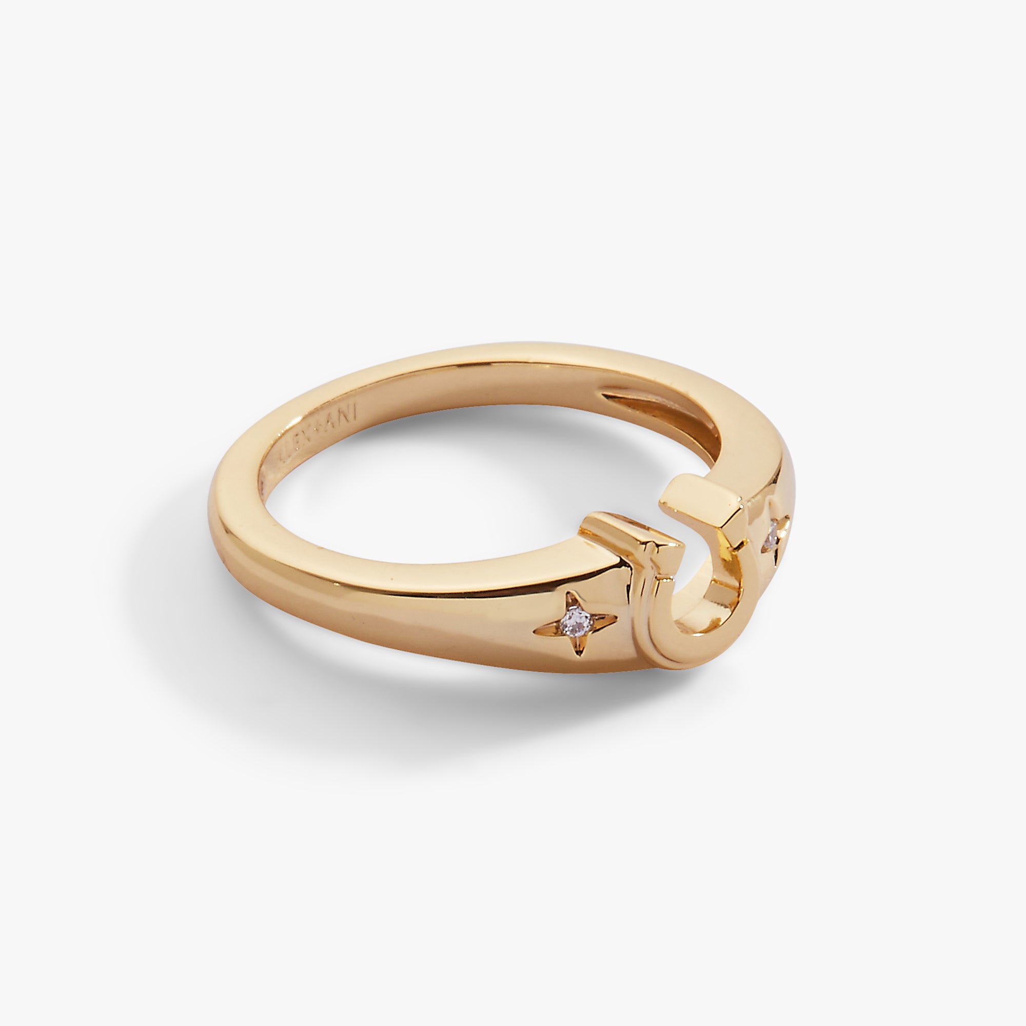 Lucky Horse Shoe Ring Gold | Alex and Ani