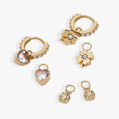 Love & Luck Interchangeable Huggie Set of 4 Stainless Steel Silver | Alex and Ani