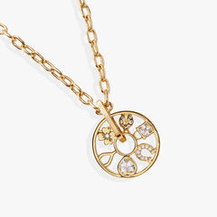 Love and Luck Wheel Charm Necklace Gold | Alex and Ani