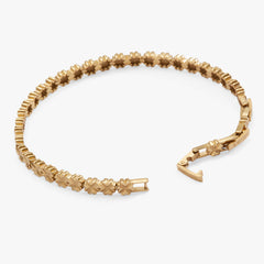 Lucky Clover Charm Tennis Bracelet Stainless Steel Gold | Alex and Ani
