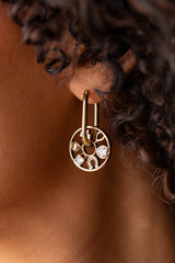 Love and Luck Wheel Hoop Earrings Gold | Alex and Ani