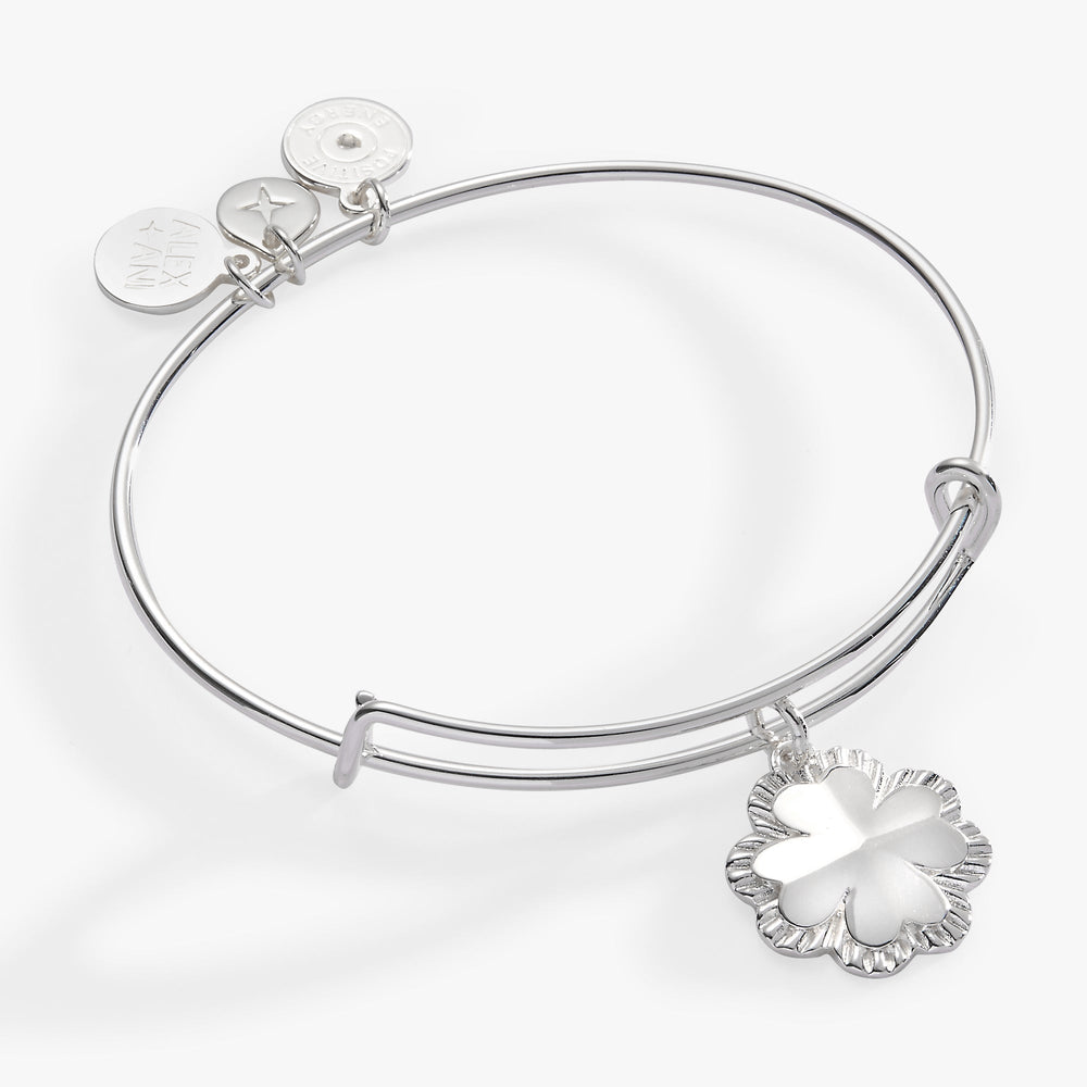 Four-Leaf Clover Charm Bangle Gold | Alex and Ani
