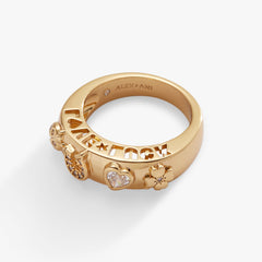 Love and Luck Open Domed Ring Gold | Alex and Ani
