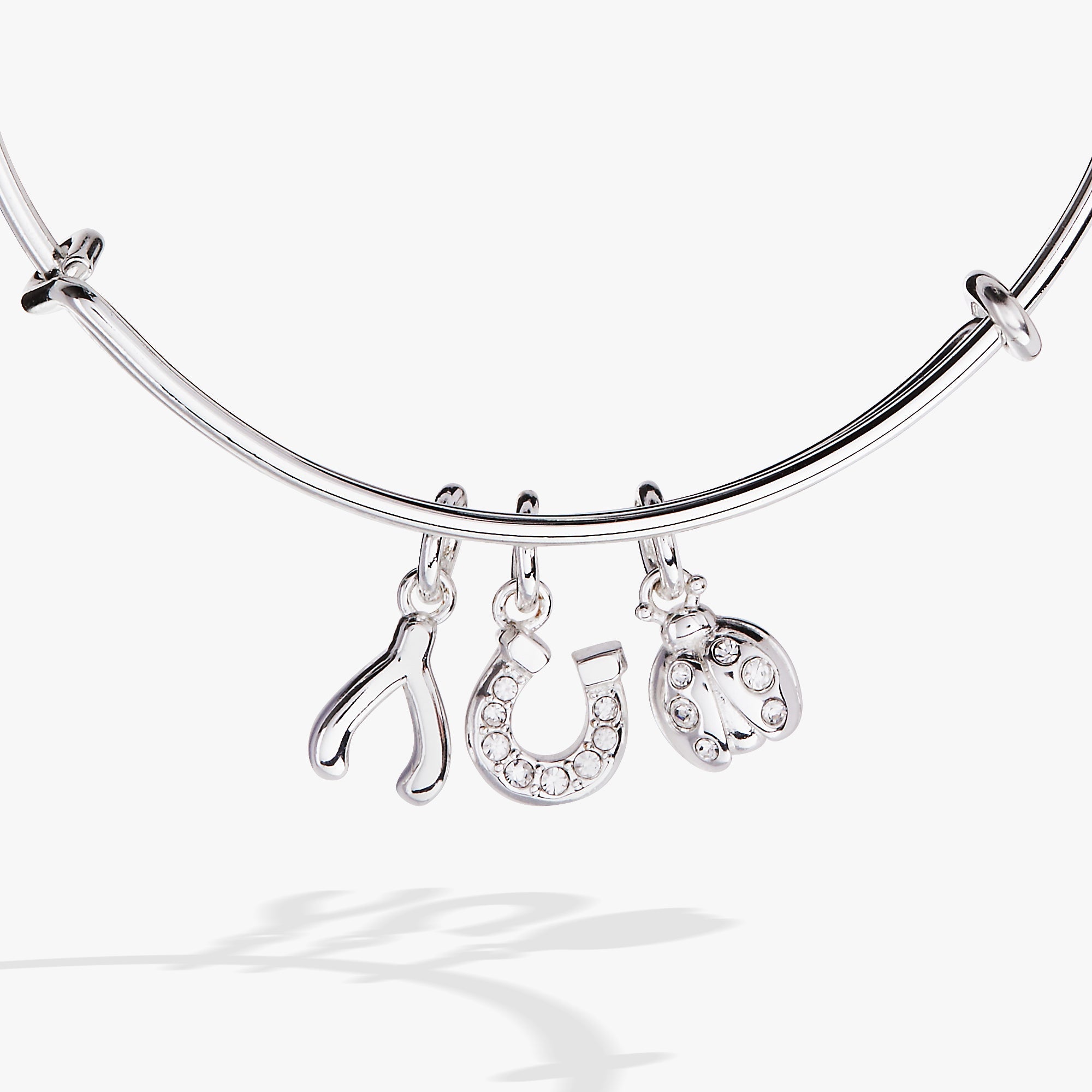 Love and Luck Multi-Charm Bangle Gold | Alex and Ani