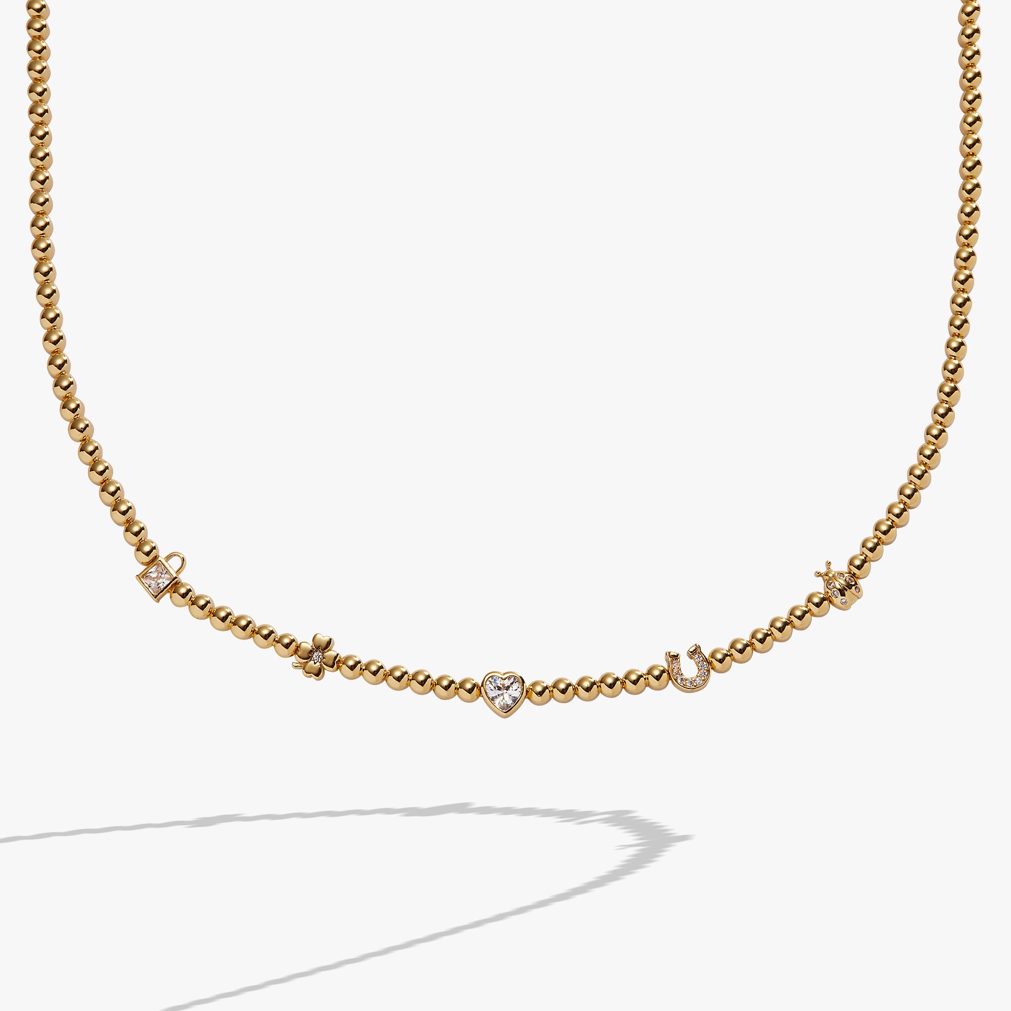 Love and Luck Tennis Necklace Gold | Alex and Ani
